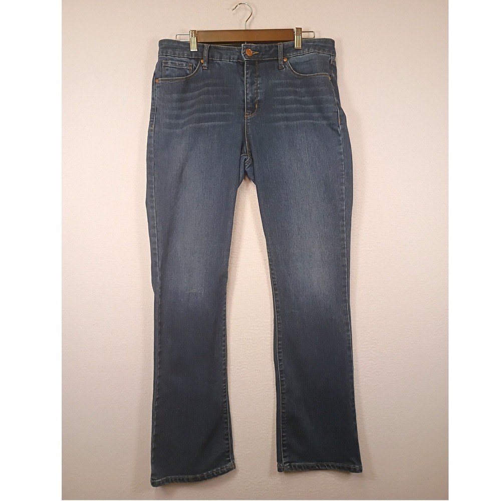 Modern Classic Miracle Body Womens 12 Dark Wash Desire Micro Boot Stretch Jeans